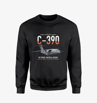 Thumbnail for C-390 Millennium design on black sweatshirt