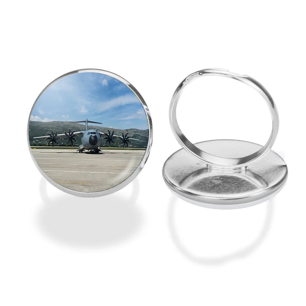 Face to Face with Airbus A400M aviation ring in stainless steel.