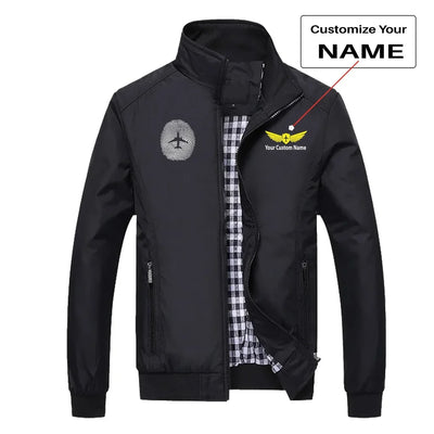Aviation Finger Print aviation design printed on modern shell with tailored fit stylish jacket.