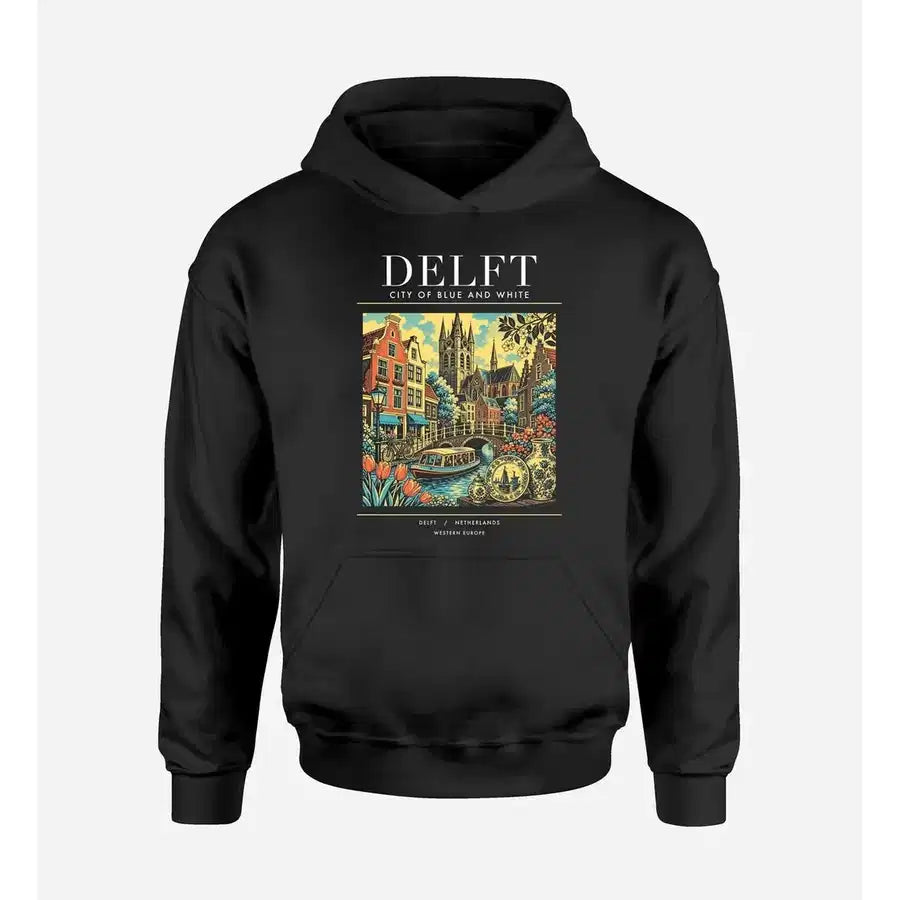 DELFT - Poster - Premium Hoodie - Black