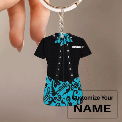 Air New Zealand Uniform Acrylic Keychain aviation acrylic key chain in durable acrylic.