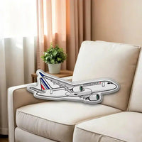 Thumbnail for Air France Airbus A320 aviation design on soft polyester filling airplane pillow.