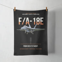 Thumbnail for F-A-18E Super Hornet Block III From Deck To Target design on black towel