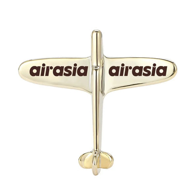 AirAsia Airplane Shape aviation-themed airplane-shape brooch, polished alloy.