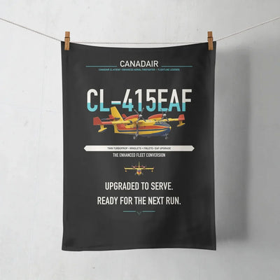Canadair CL-415EAF design on black towel