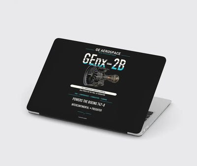 GEnx-2B design on black MacBook case