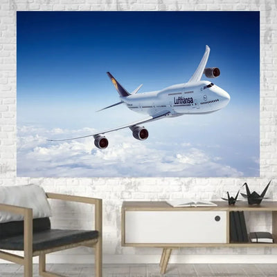 Cruising Lufthansa's Boeing 747 canvas - 1 Piece