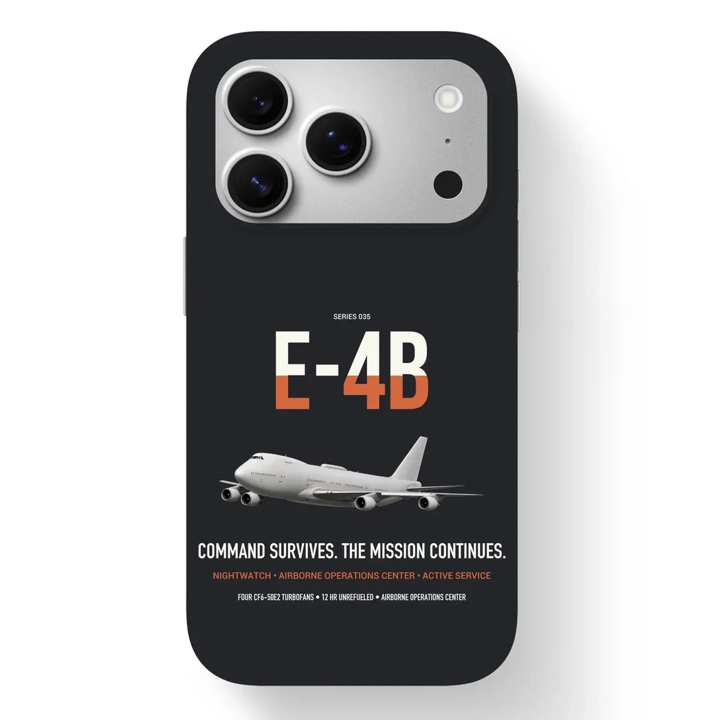 E-4B Nightwatch design on black magsafe iphone case, for iPhone 17 Pro
