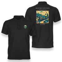 Thumbnail for VINTAGE G4527 - The Spare Parts Train - Double-Side Polo T-Shirt design on black