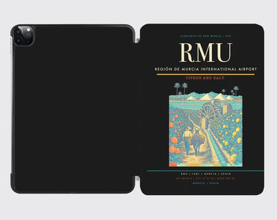 Región de Murcia International Airport (RMU) design on black ipad tablet case