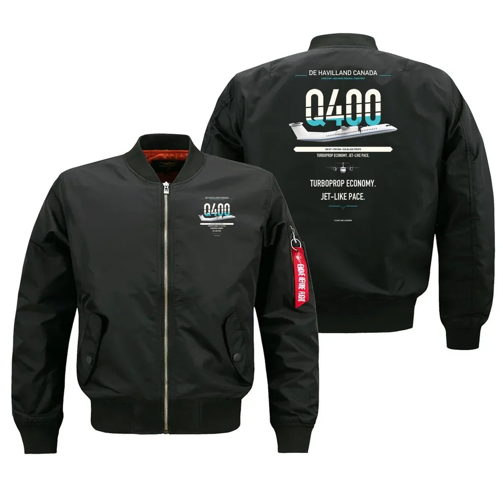 Dash 8-400 design on black bomber