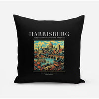 Thumbnail for HARRISBURG - Poster - Pillow - Black