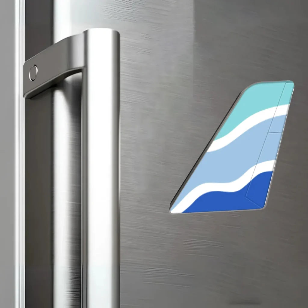 EuroAtlantic Airways aviation design tail magnet in 3D metal with magnetic back.