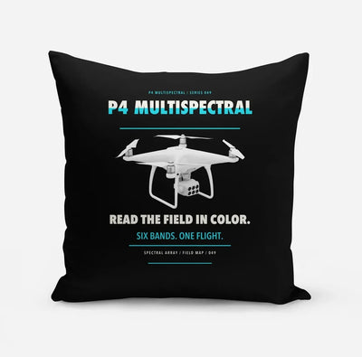 DJI P4 Multispectral design on black pillow