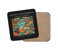 Thumbnail for ANTIGUA AND BARBUDA - Poster - Coaster - Black