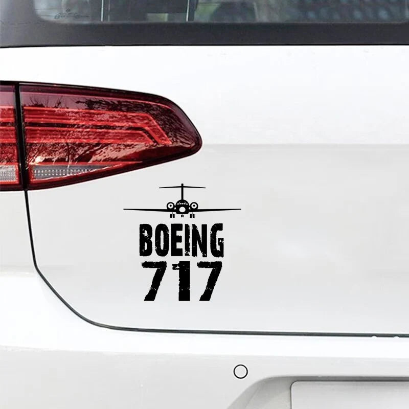 Boeing 717 & Plane Car aviation design car sticker in weather-resistant vinyl.