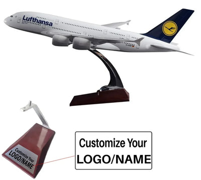 Lufthansa Airbus A380 Airplane Model (Handmade 45CM) aviation themed special-edition big-scale model aircraft, diecast metal.