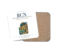 Thumbnail for Josep Tarradellas Barcelona-El Prat Airport (BCN) design on white 1 piece coaster