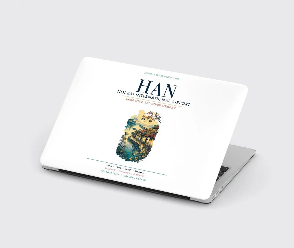 Noi Bai International Airport Hanoi (HAN) design on white MacBook case