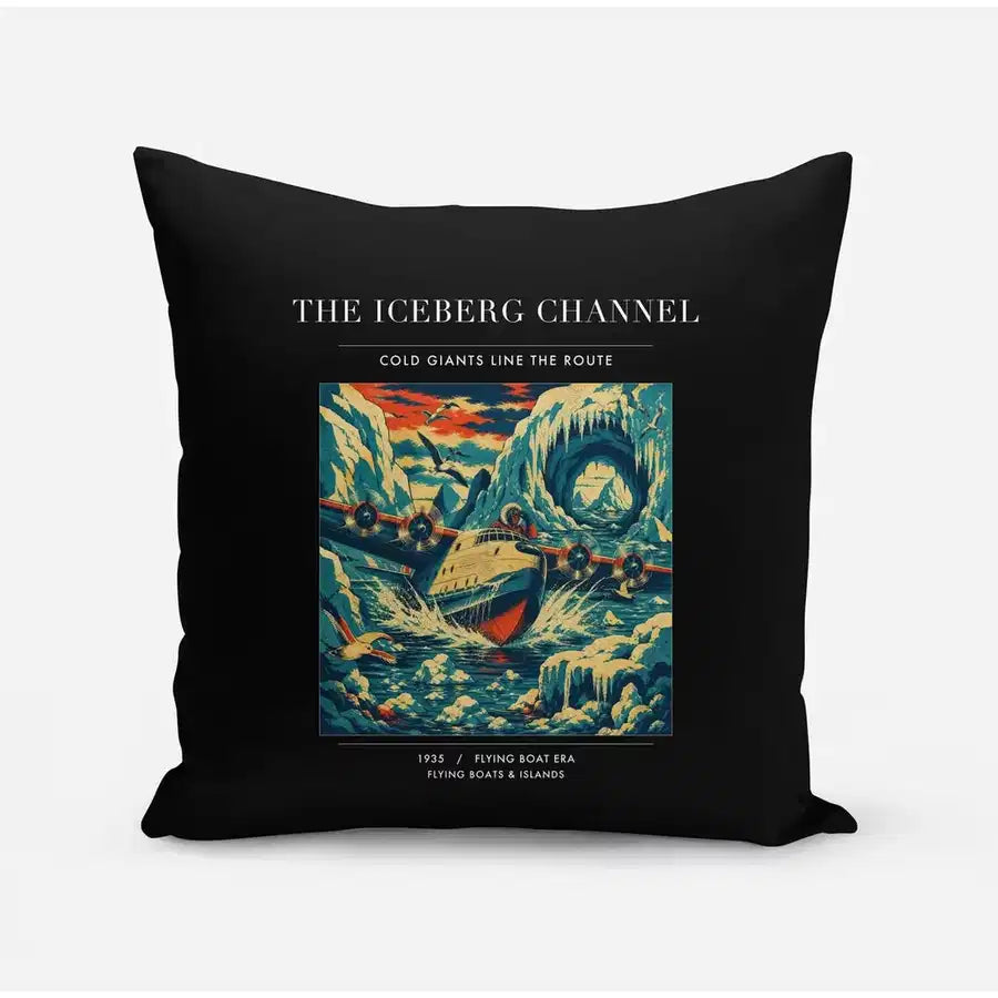 VINTAGE G4276 - The Iceberg Channel - Designed Pillows design on black