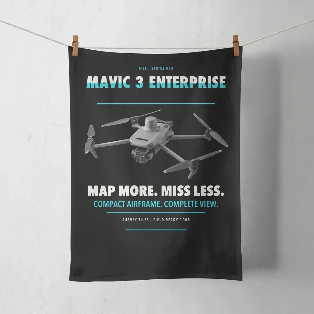DJI Mavic 3 Enterprise design on black towel
