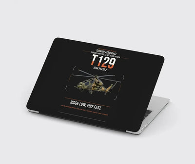 Turkish Aerospace T129 ATAK Phase 2 design on black MacBook case