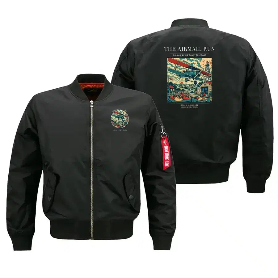VINTAGE G4015 - The Airmail Run - Bomber Jacket design on black