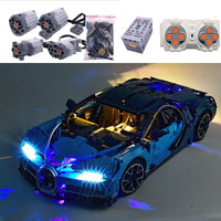 Thumbnail for 4031Pcs Blue Bugatti Car For RC Building Blocks Car aviation themed RC model in durable ABS plastic.