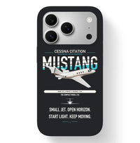 Thumbnail for Cessna Citation Mustang design on black magsafe iphone case, for iPhone 17 Pro
