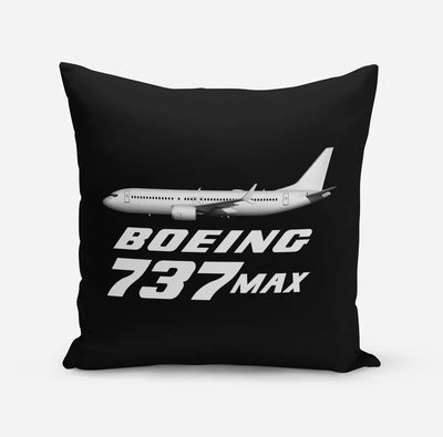 The Boeing 737Max aviation design on soft polyester filling pillow.