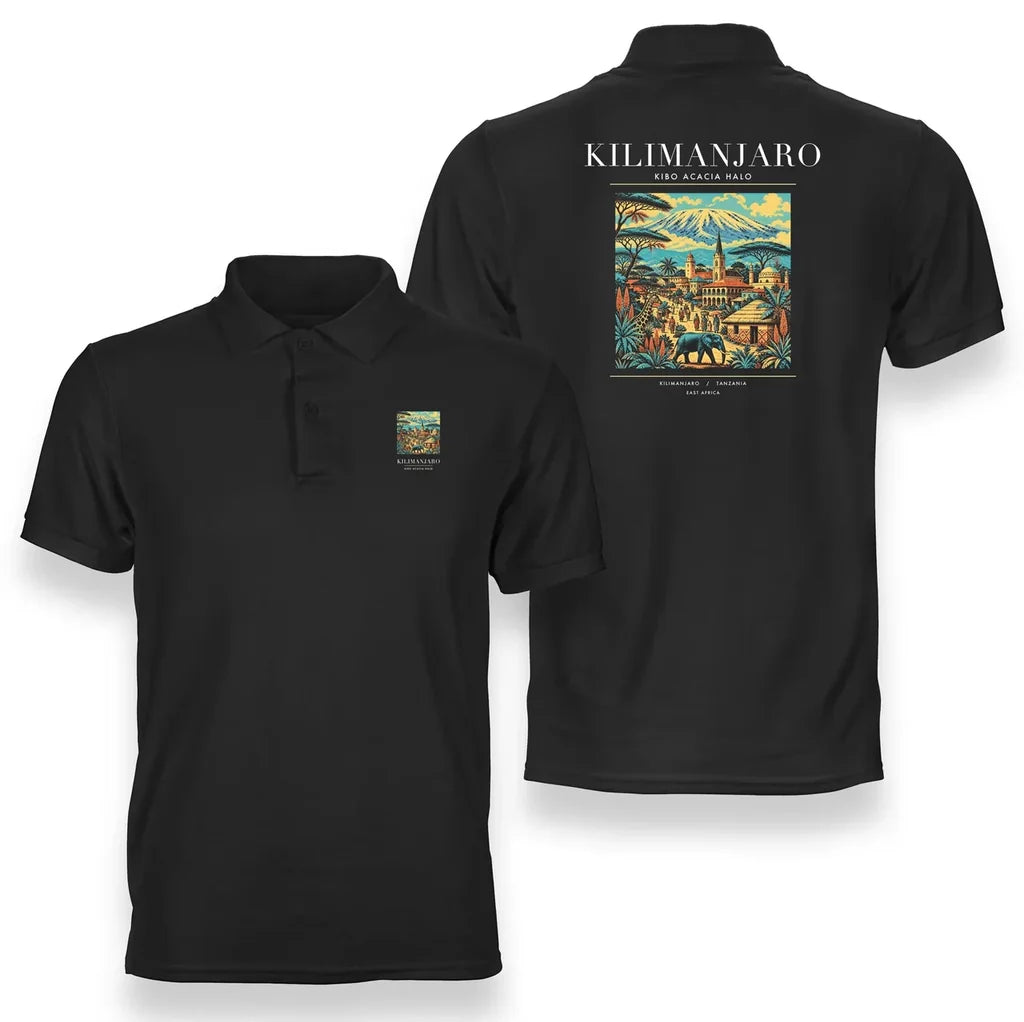 KILIMANJARO - Poster - Double-Side Polo - Black