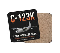 Thumbnail for C-123K Provider design on black 1 piece coaster