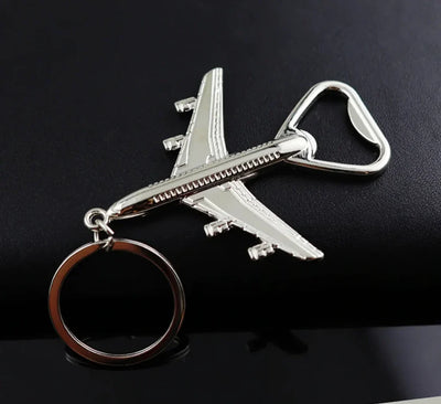 Retro Airplane Shape Bottle Opener & aviation aviation key chain, durable metal alloy.