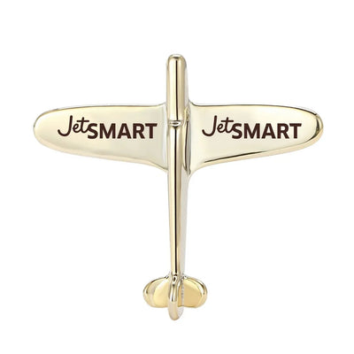 JetSmart Airlines Airplane Shape aviation-themed airplane-shape brooch, polished alloy.