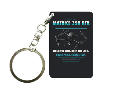 DJI Matrice 350 RTK Key Chain design on black key chain