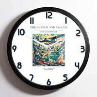 Thumbnail for VINTAGE G4052 - The Search And Rescue - Designed Wall Clocks design on white framed