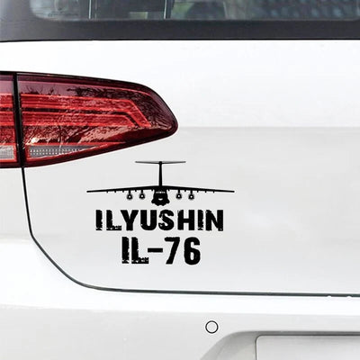 ILyushin IL-76 & Plane Car aviation design car sticker in weather-resistant vinyl.