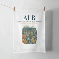 Thumbnail for Albany International Airport (ALB) design on white towel