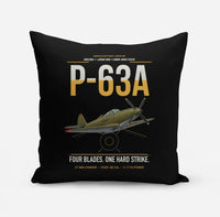 Thumbnail for P-63A Kingcobra design on black pillow