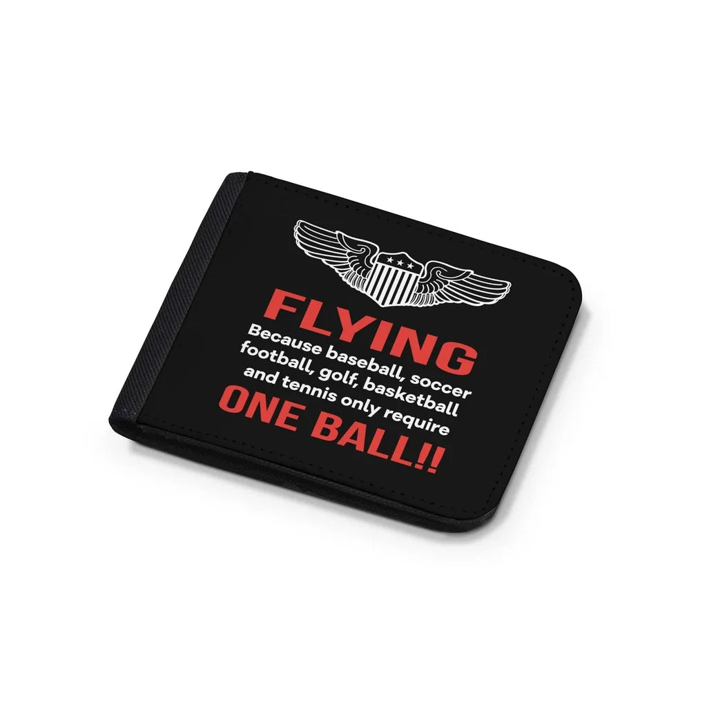 Flying One Ball aviation wallet in leather.