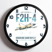 Thumbnail for F2H-4 Banshee design on white framed wall clock