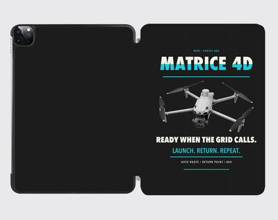 DJI Matrice 4D design on black ipad tablet case