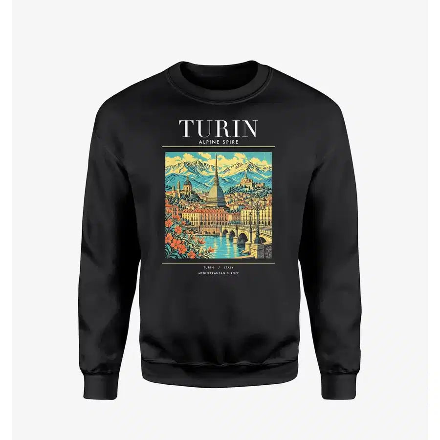 TURIN - Poster - Sweatshirt - Black