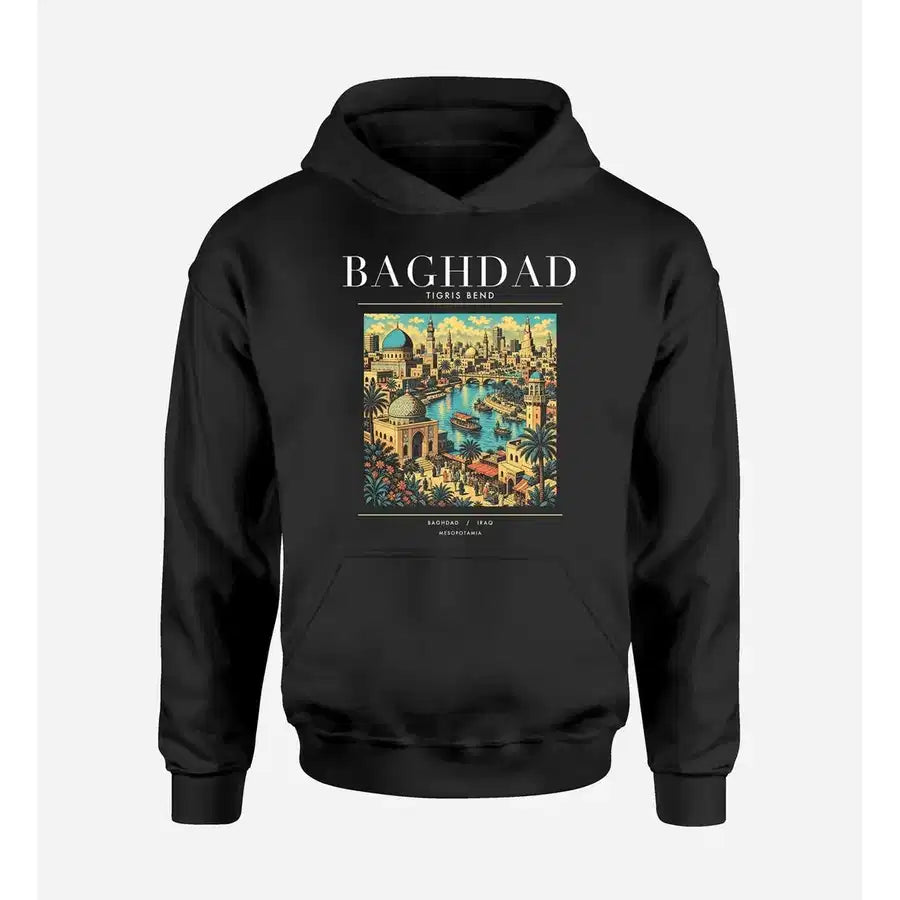 BAGHDAD - Poster - Premium Hoodie - Black