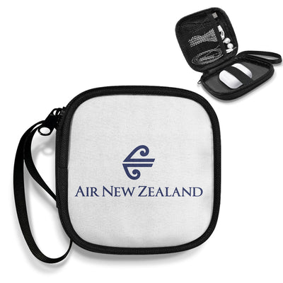 Air New Zealand Airlines Portable aviation design portable headphone bag, padded polyester construction.