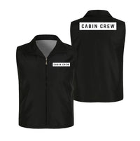 Thumbnail for Cabin Crew Text Thin Style aviation design printed on lightweight shell with sleeveless design thin vest.