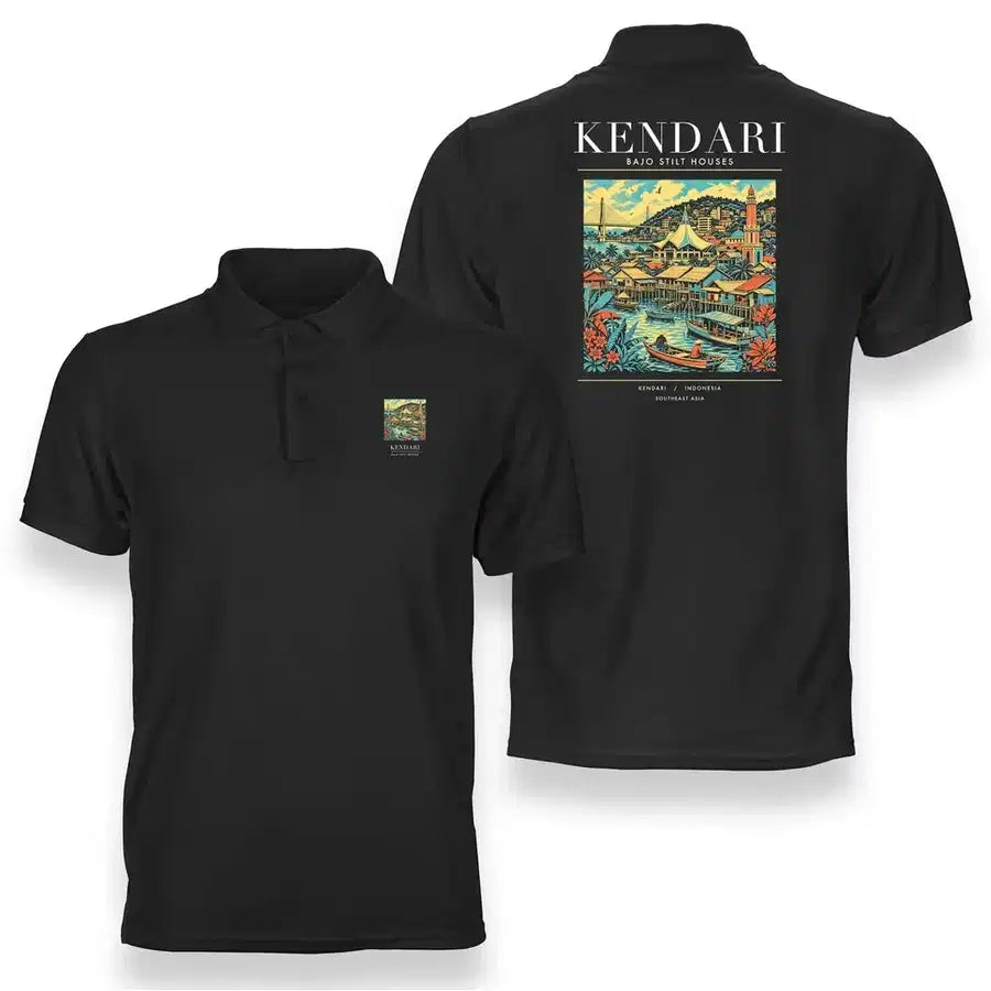 KENDARI - Poster - Double-Side Polo - Black