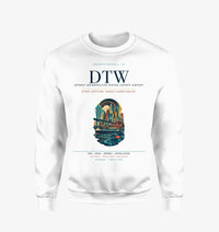 Thumbnail for Detroit Metropolitan Wayne County Airport (DTW) design on white sweatshirt