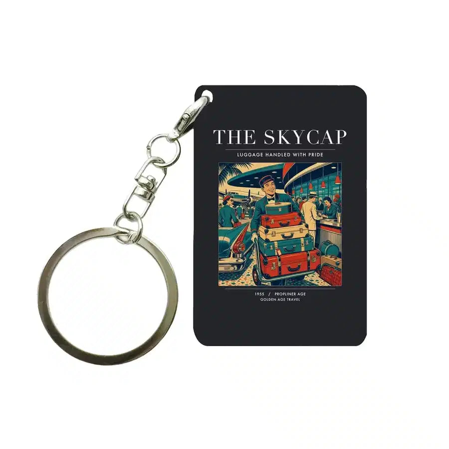 VINTAGE G4101 - The Skycap - Designed Key Chain design on black