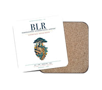 Thumbnail for Kempegowda International Airport Bengaluru (BLR) design on white 1 piece coaster